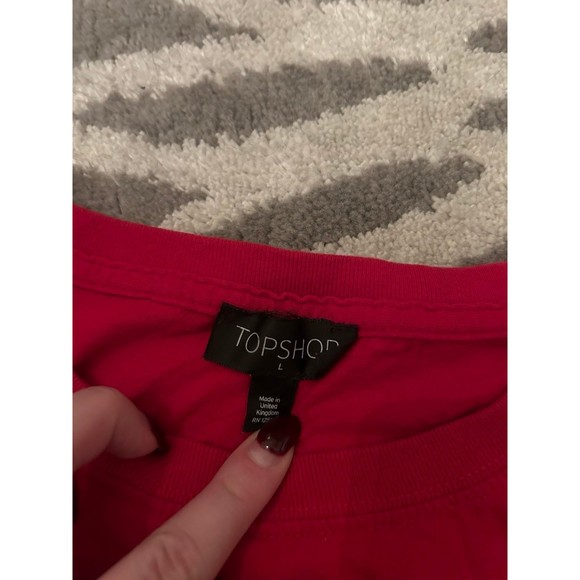 Red Top Shop J’adore Paris Graphic Tee - Picture 4 of 4